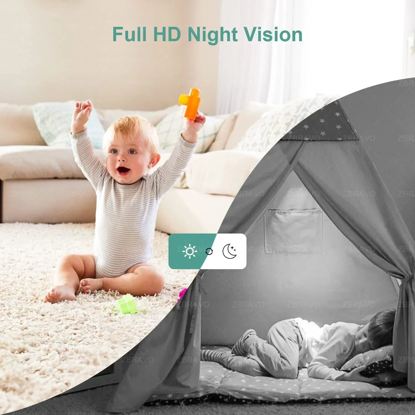 Mini Wifi Camera Night Vision Baby Monitor-3